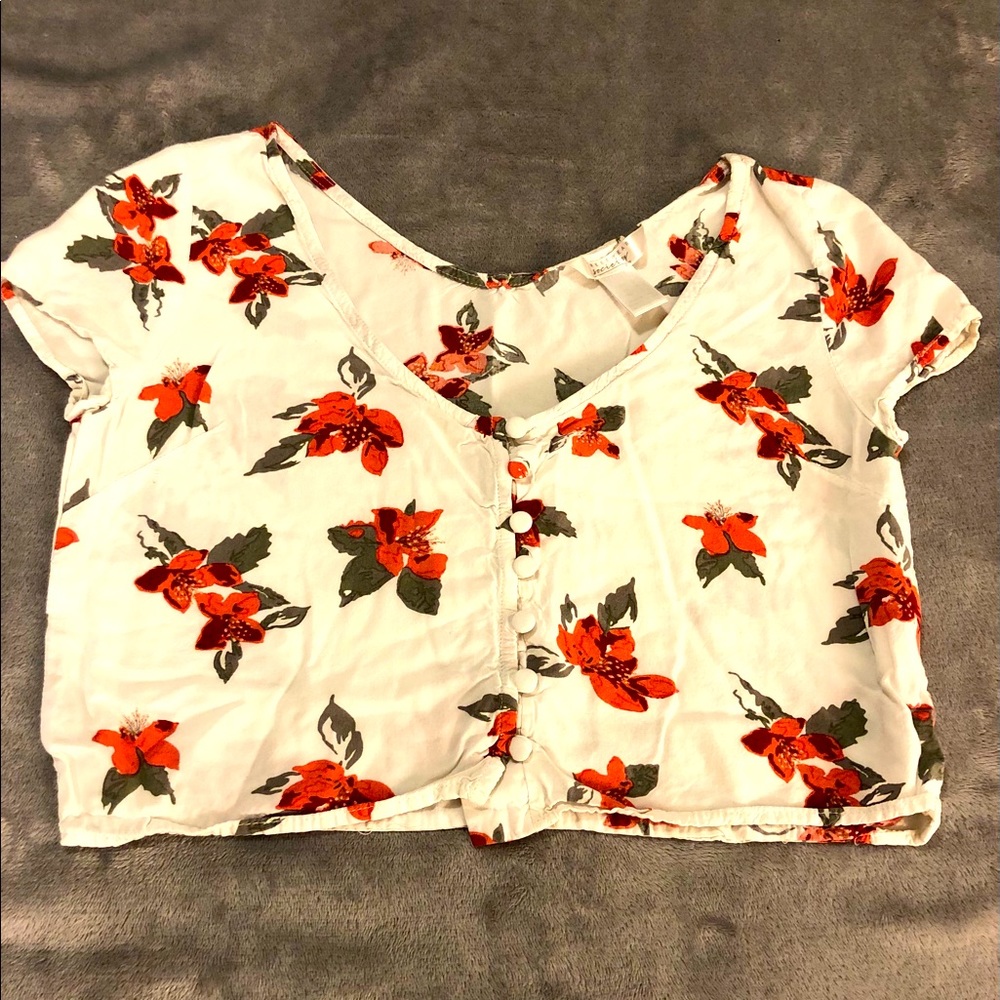 Forever21 Floral Crop Top